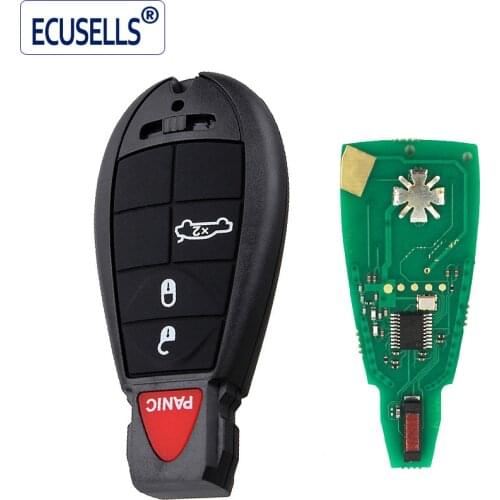 Replacement 3+1 Buttons Smart Keyless Entry Remote Key 4 Buttons 433MHZ ID46 Chip for Chrysler Dodge