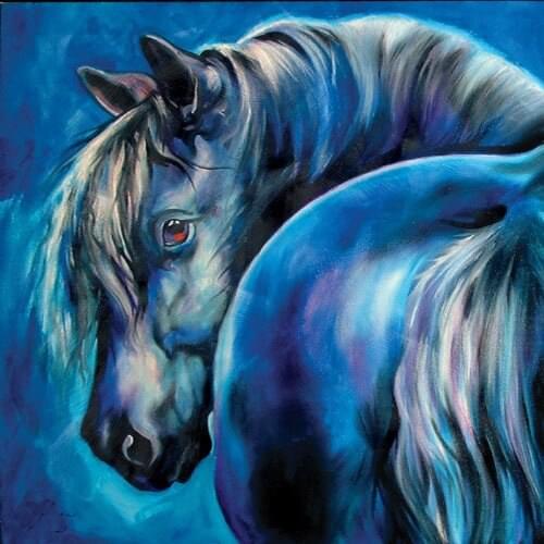 100% Handpainted Beautiful Horse on Canvas Modern Abstract Pictures Animal Oil Paintings for Home Decor Wall Art
