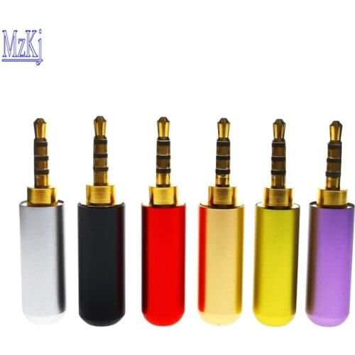 2PCS 2.5 HOT NEW Gold plated 2.5mm 4 Pole Repair Headphone Jack Plug Cable Audio Headphones Audio Jack Plug DIY