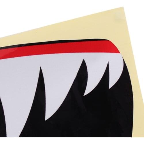 2 Pcs Flying Tigers Shark Teeth A-10 Warthog Decals Stickers Warhawk Fighter Jet