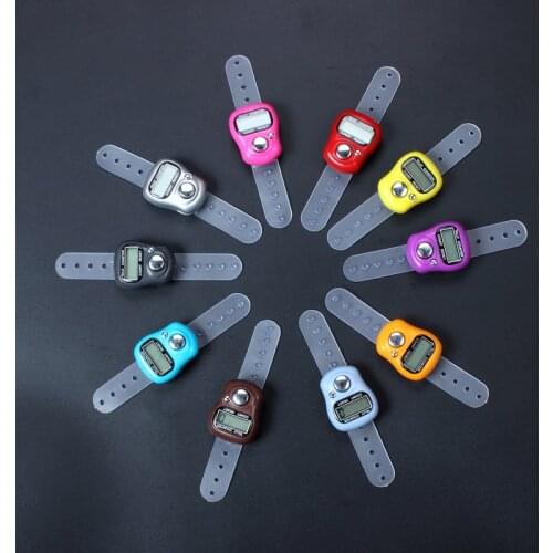 2000 X Electronic Finger Ring Hand Tally Counter Digital LCD Tasbee Tasbih Row Counter Free Shiping