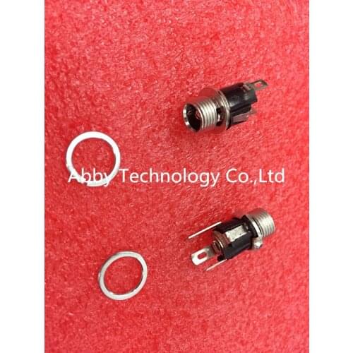 50pcs DC-025m power socket 5.5-2.1MM 5.5 * 2.1 DC socket with nut