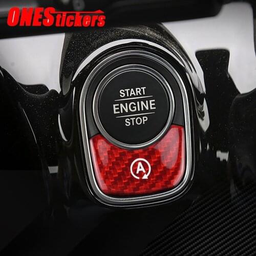For Mercedes Benz A B CLA GLB GLA Class AMG W177 W247 C118 W118 X247 H247 Car Accessories Engine Start Stop A Button Trim Cover