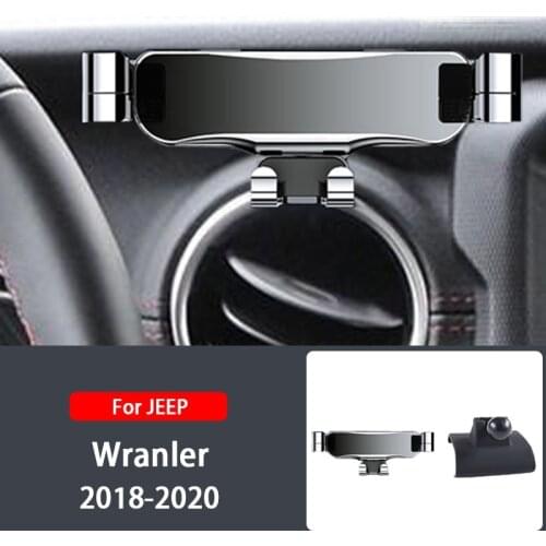 Car Mobile Phone Holder Air Vent Outlet Clip GPS Stand Gravity Navigation Bracket For Jeep Wranler 2018 2019 2020 Accessories