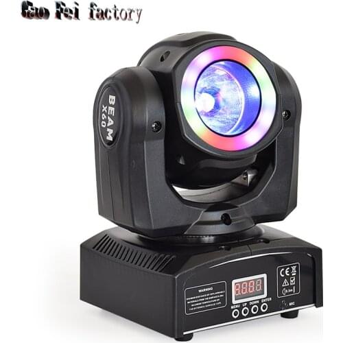 DJ Lights Moving Head 60W Led Beam Back Light DMX Hybrid Lyre Wash Mobile Lamp For Disco Home Party Bars Club Wedding
