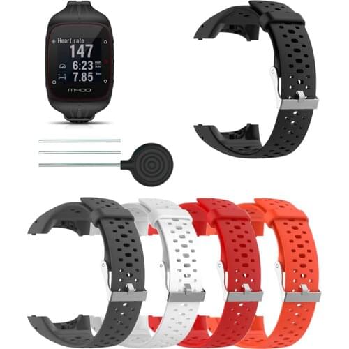 Gosear Adjustable Breathable Silicone Replacement Wristband Wrist Strap Band for Polar M400 M430 Smart Watch Accessories