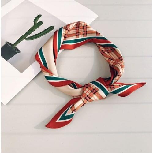 J1314 Retro style Double-sided lattice Pointed scarf Ribbon Bandage Hairband