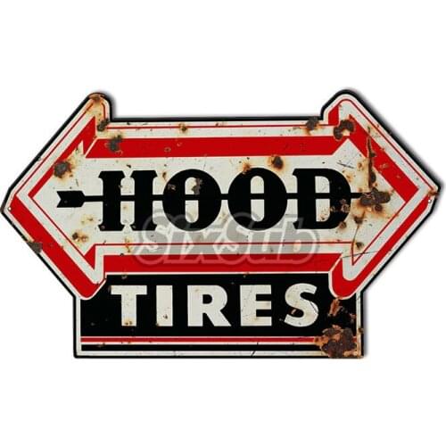 Hood Tires Motor Oil Car Retro stickers decals# 027058