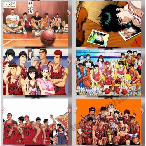 Slam Dunk Anime Canvas Painting Sakuragi Flower Road Rukawa Kaede Posters and Prints Wall Art Pictures Living Nordic Room Decor