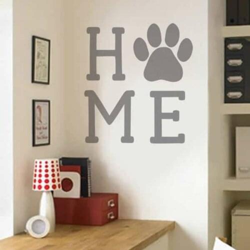 Paw Home Dog Wall Sticker Art Decal Vinyl Pet Shop Window Posters Removable House Interior Decoration Decals P520