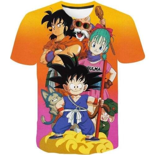 Summer Fashion New Boys And Girls Japanese Animation T shirt Dragon Ball 3D Children Infants Casual Short Sleeve Shirt Clothing
