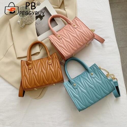 Fashion Women Vintage Shoulder Bag Temperament Ladies Geometric Embossing Crossbody Bag Casual Chain Messenger Bag