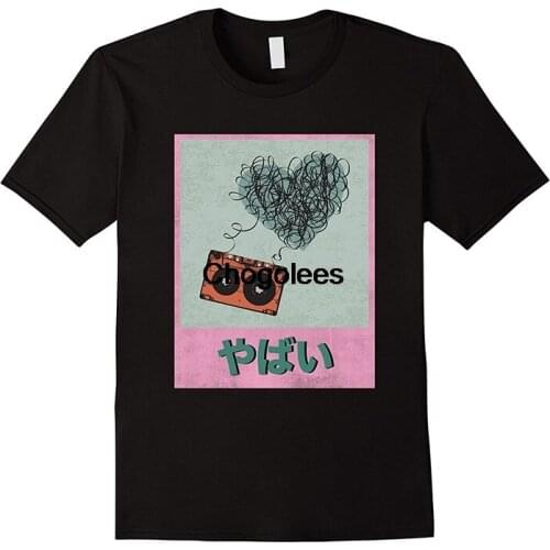 MenS Short Yabai Slang Tape Vaporwave Aesthetic Japan Otaku Skate O-Neck Compression T Shirts