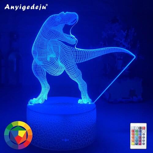 Newest Dinosaur 3D Lamp USB LED 7Colors Nightlight Tanystropheus Lguanodon Lampa Gift For Kids Boys Creative Toy Home Decoration