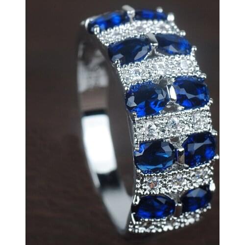 Luxury Woman Oval Cut Zircon Jewelry Wedding Engagment Ring Party Rings Size6 7 8 9 10