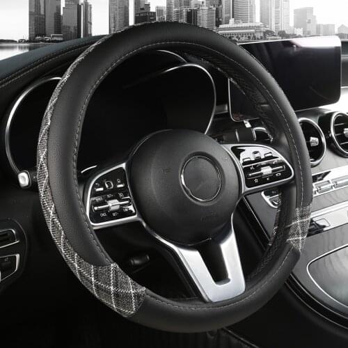 5 Color Sport Auto Steering Wheel Covers Anti-Slip Leather Car Steering-wheel Cover Car-styling Anti-catch Holder Protor
