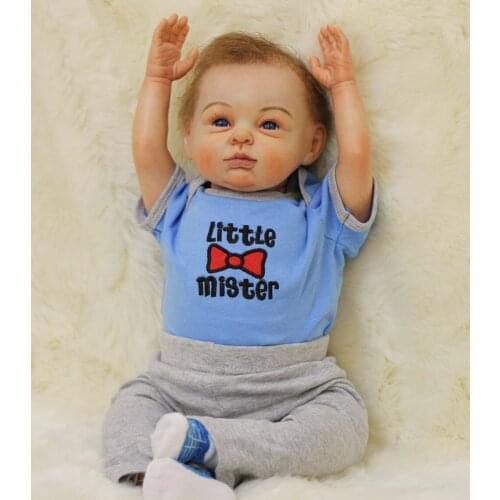 22" Super real silicone reborn-baby dolls delicate handmade newborn babies girls toys gift bonecas reborn