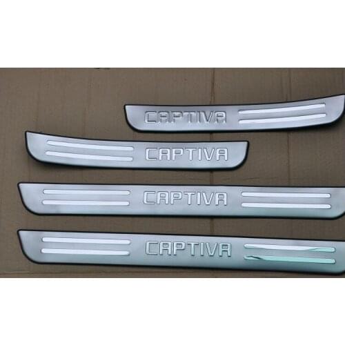 High quality stainless steel Scuff Plate/Door Sill Protector Sticker Car Styling For Chevrolet Captiva