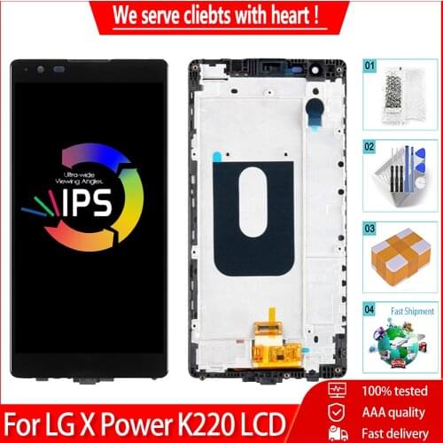 5.3" Original Quality For LG X Power K220 LCD Display Touch Screen Digitizer Assembly+Frame Replacement For LG K220 K220DS LCD