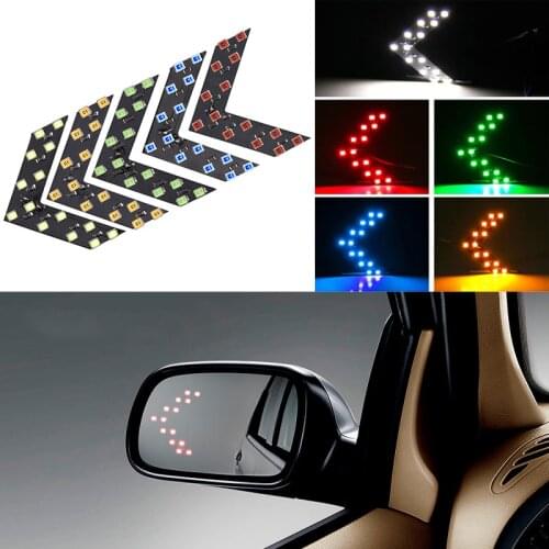 2x Car Rear View Mirror Hidden LED Turn Signal Lamps Arrows Led Light Bar Auto Assist Decorative Turn Signal Blubs For Car Diode