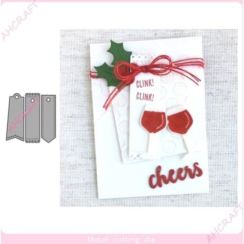 3pcs Label Metal Cutting Dies for DIY Scrapbooking Photo Album Decorative Embossing PaperCard Crafts Die2021