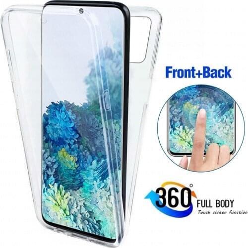 360 Full Clear Case For Samsung Galaxy s20 ultra s20plus s10e s10 plus lite light s9 s8 Soft Silicone Mobile Phone Cover Coque