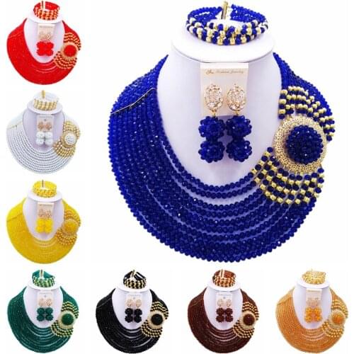ACZUV African Wedding Beads Jewelry Set 10C-DBPH001