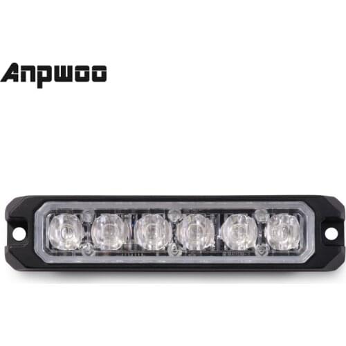 ANPWOO Waterproof Strobe Light Led Flashing Light Car Synchronized Warning Light 12v Surface Mount Emergency Vehicle Lighting