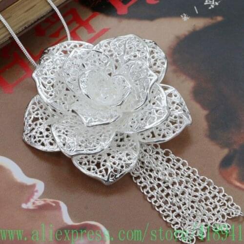 Free Shipping Silver Plated Necklace, Silver Plated fashion jewelry /cbwaktda dogamfna P330