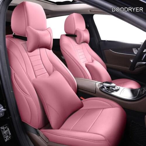 DOODRYER Custom Leather car seat cover For Volkswagen Passat Beetle Tuareg Tiguan Phaeton VW R36 Eos MAGOTAN Scirocco car se