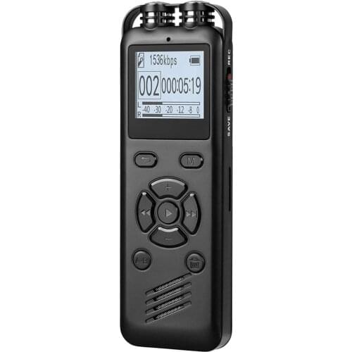 Escytegr Dictaphone Audio Voice Activated Recording Password Protection Variable Playback MP3 Player Digital Voice Recorder