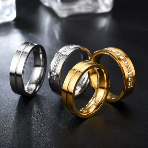 2020 Fashion Women Men Titanium Steel Ring Classic Letter I Love You Rings Gold Color Jewelry for Couple Weeding Gift Accesory
