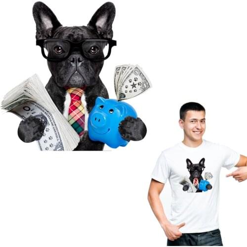 Cool Dog Applique On Clothes Save Money Dog Stickers Badges Heat Transfer Washable Diy Accessory Patchesthermal Transfer