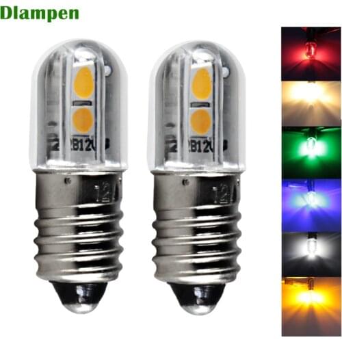 Dc 6V 12v 24v 36v 48v E10 car auto led bulb light Device Button Small Indicator lights Warning bulbs 1W machine signal lamp