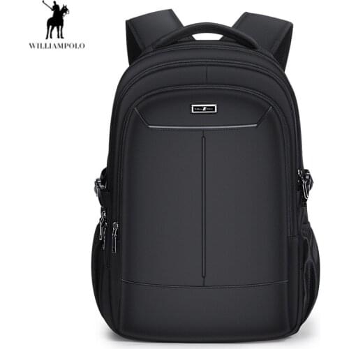 Williampolo Men Laptop Rucksack Travel Backpack men Large Capacity Business USB Charge College Student School bag Shoulder Bags