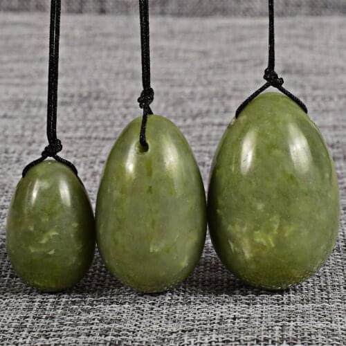 Kegel eggs Set of Jade Eggs 3pcs Natural Helu Jade Yoni Egg Kegel Exercise Massager Women Health Care Benwa Ball