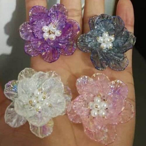 New style 30pcs/lot 43mm color ABS petal decoration handmade camellia shape resin flowers diy jewelry earring/garment accessory