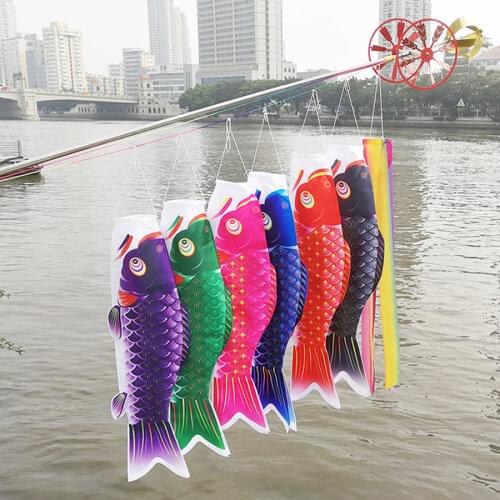 New style Carp fish flags carp fishing carousingly koinobori 40cm 50cm 70 cm 1m 1.5m 7 color