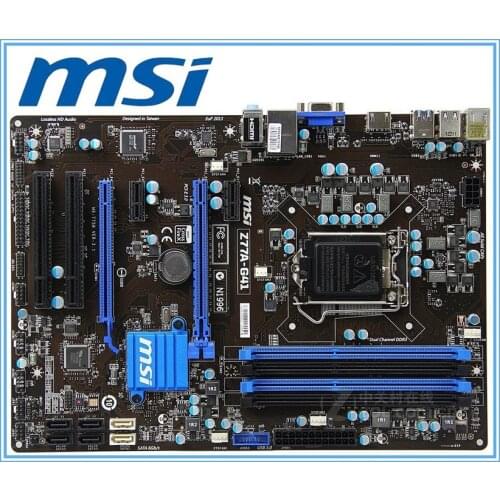 Original motherboard MSI Z77A-G41 LGA 1155 DDR3 for i3 i5 i7 cpu 32GB USB3.0 SATA3 Z77 Desktop motherboard Free shipping