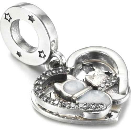 Authentic S925 Dangle Charm Love Cats Back Pendant Bead fit Lady Bracelet Bangle Girl Birthday Gift DIY Jewelry