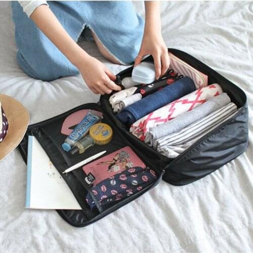 Portable Travel Storage Bag Waterproof Clothes Packing Cube Luggage Organizer Makeup Toiletry Case Pouch 2 Styles