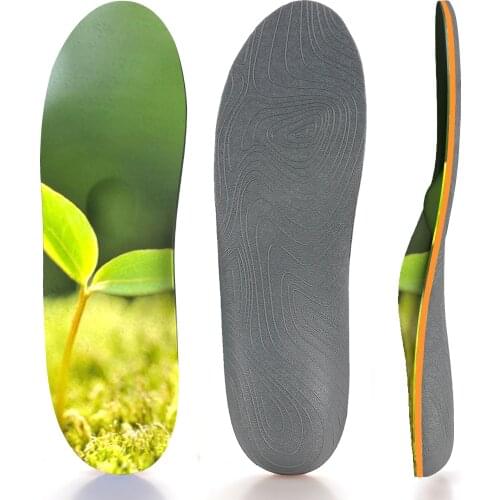 Anti-slip, Breathable And Shockproof Orthopedic Arch Support Insole With Budding Seedling Pattern