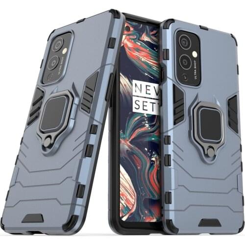 Shockproof Bumper For OnePlus 9 Case For OnePlus 9 Cover Armor PC Silicone Anti-Fall Stand Protective Phone Cover For OnePlus 9