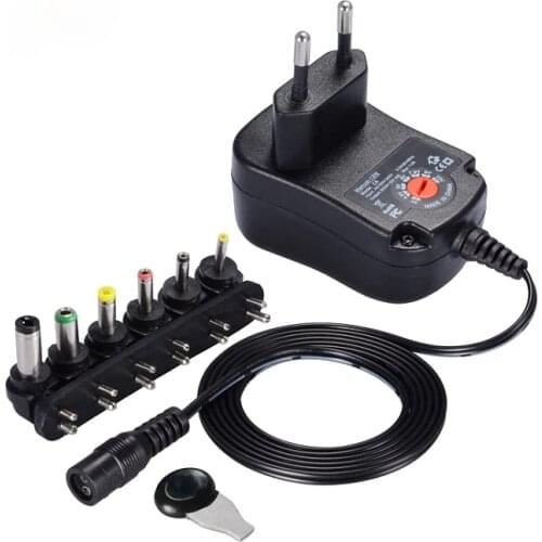 12W Adjustable Power Supply 3V4.5V5V6V7.5V9V12V Voltage Adjustable Charging Adapter Router Monitoring