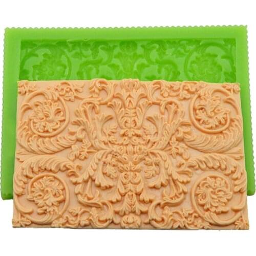 Minsunbak DIY European Printing Silicone Mold Fondant Cake Edge Decoration Embossing Tool Chocolate Gumpaste Mould