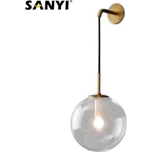 Glass Industrial Loft Wall Lamp Vintage Retro Decor Wall Light Fixtures For Living Room Home Indoor Sconces Lighting Decorative