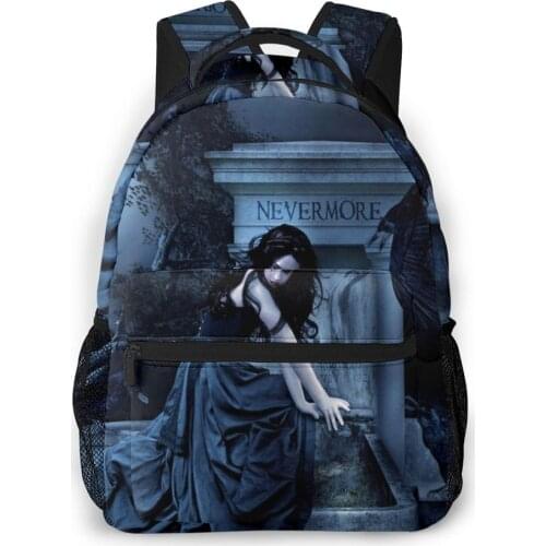 Dark Gothic Grave Raven Backpack for Girls Boys Travel RucksackBackpacks for Teenage school bag