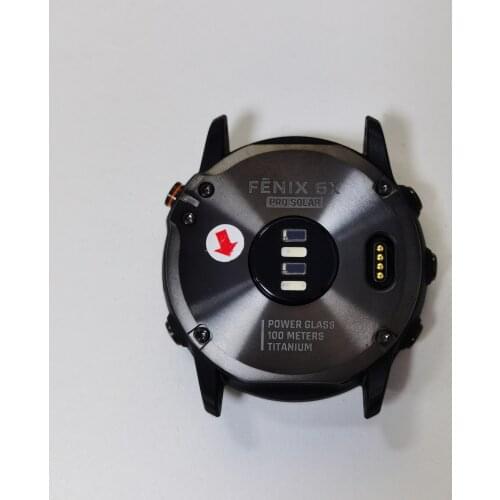 Original Titanium Garmin Fenix 6x Pro Solar back case Replacement parts Fenix 6X Solar back cover shell With battery