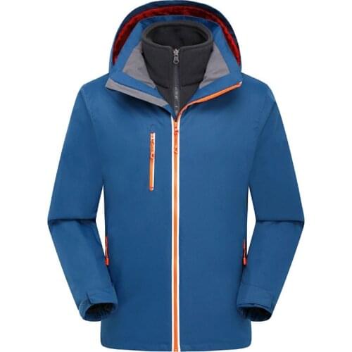 Outdoor Skiing Winter Waterproof Skiing Snowboard 3 in 1 Jacket Softshell Fleece Windbreaker 2-Layer Warm Ski Snow Jacket Coat