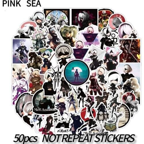 10/30/50Pcs/set NieR:Automata Cartoon Game Anime Graffiti Mix Stickers For Diy Luggage Case Skateboard Laptop Phone Kids